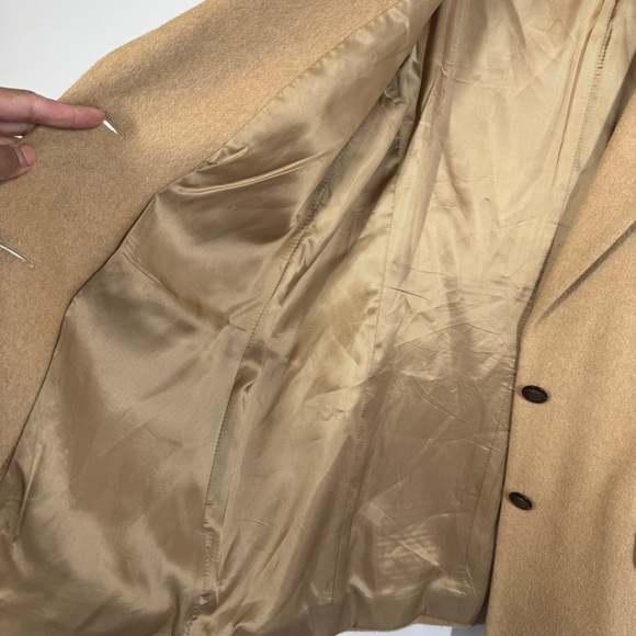 Vintage Talbots Camel Hair Blazer Tan Size 10 Made in Italy Classic Wool Coat - Picture 5 of 14